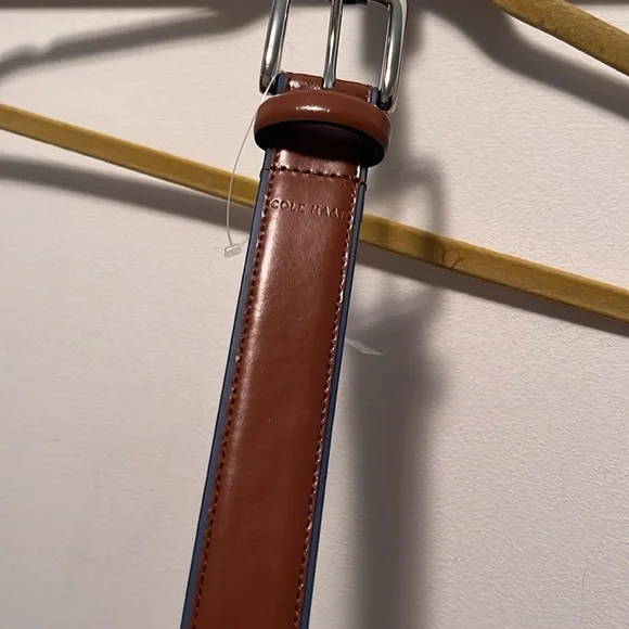 Cole Haan Pop Edge 32mm size 30 Tan/Blue Belt NWT